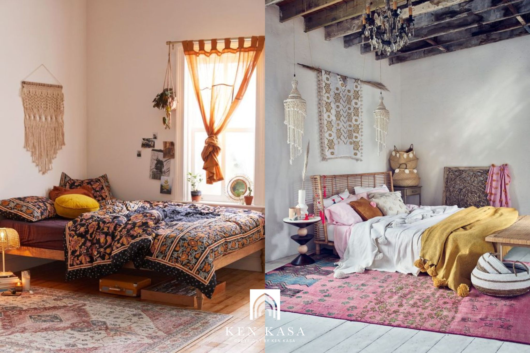 mẫu thiết kế nội thất homestay kiểu boho